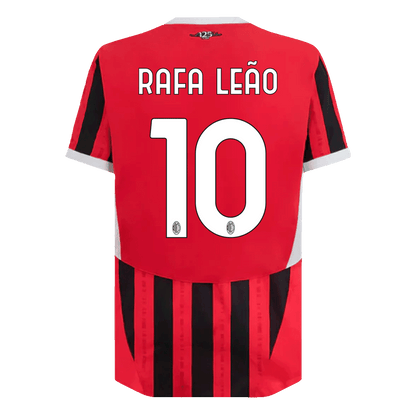 Męska wersja piłkarza RAFA LEÃO #10 AC Milan Koszulka domowa piłkarska 2024/25 - Slim Fit