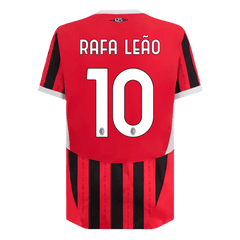 Męska wersja piłkarza RAFA LEÃO #10 AC Milan Koszulka domowa piłkarska 2024/25 - Slim Fit - Topowe Koszulki Pilkarskie Sklep Internetowy
