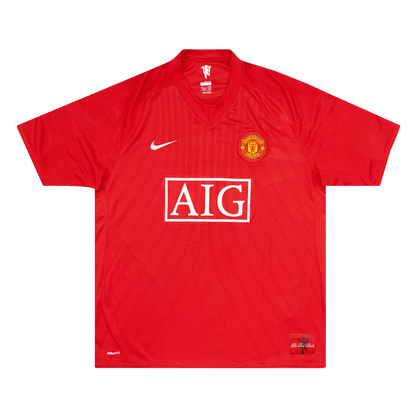 Męska retro koszulka piłkarska Manchester United domowa z sezonu 2007/08