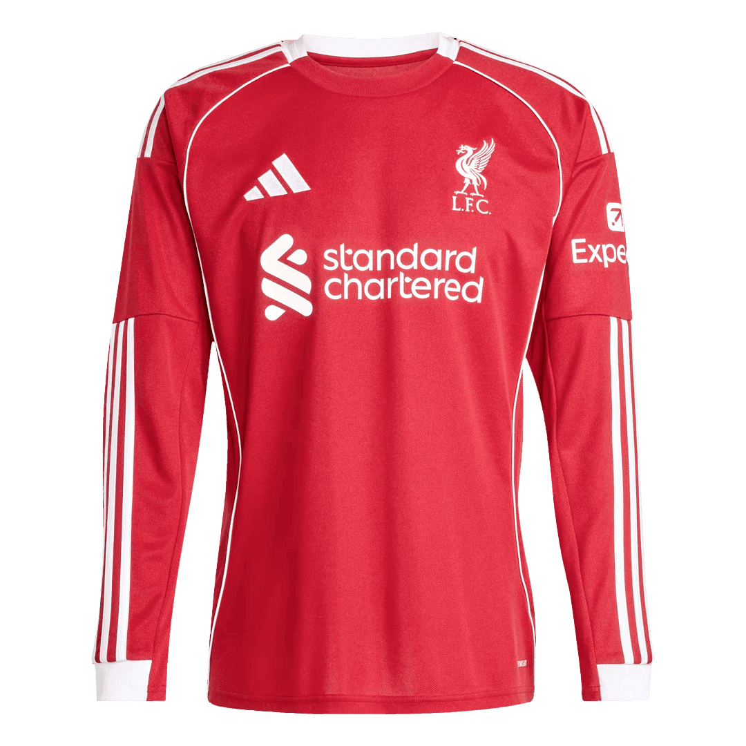 Męska Koszulka Domowa Liverpool z Długim Rękawem 25/26 - Topowe Koszulki Pilkarskie Sklep Internetowy