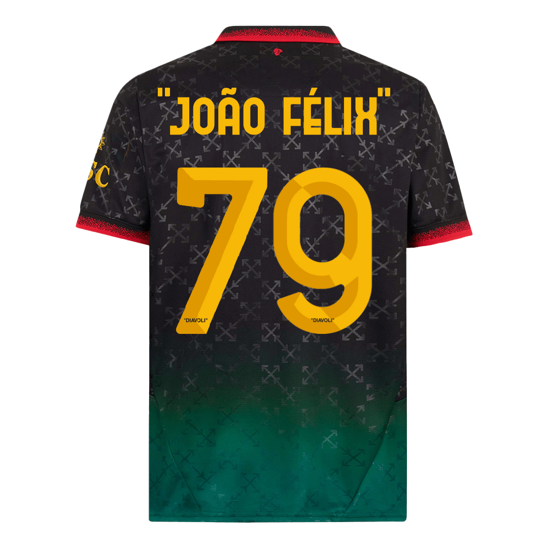 Męska koszulka piłkarska "JOÃO FÉLIX" #79 AC Milan czwarta wyjazdowa koszulka piłkarska 2024/25