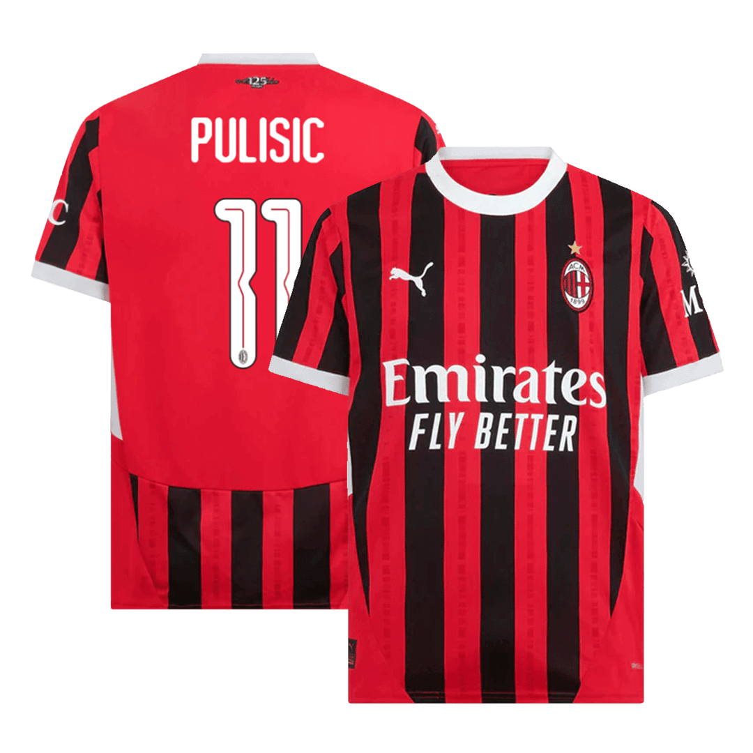 PULISIC #11 Męska koszulka domowa AC Milan 2024/25 - UCL