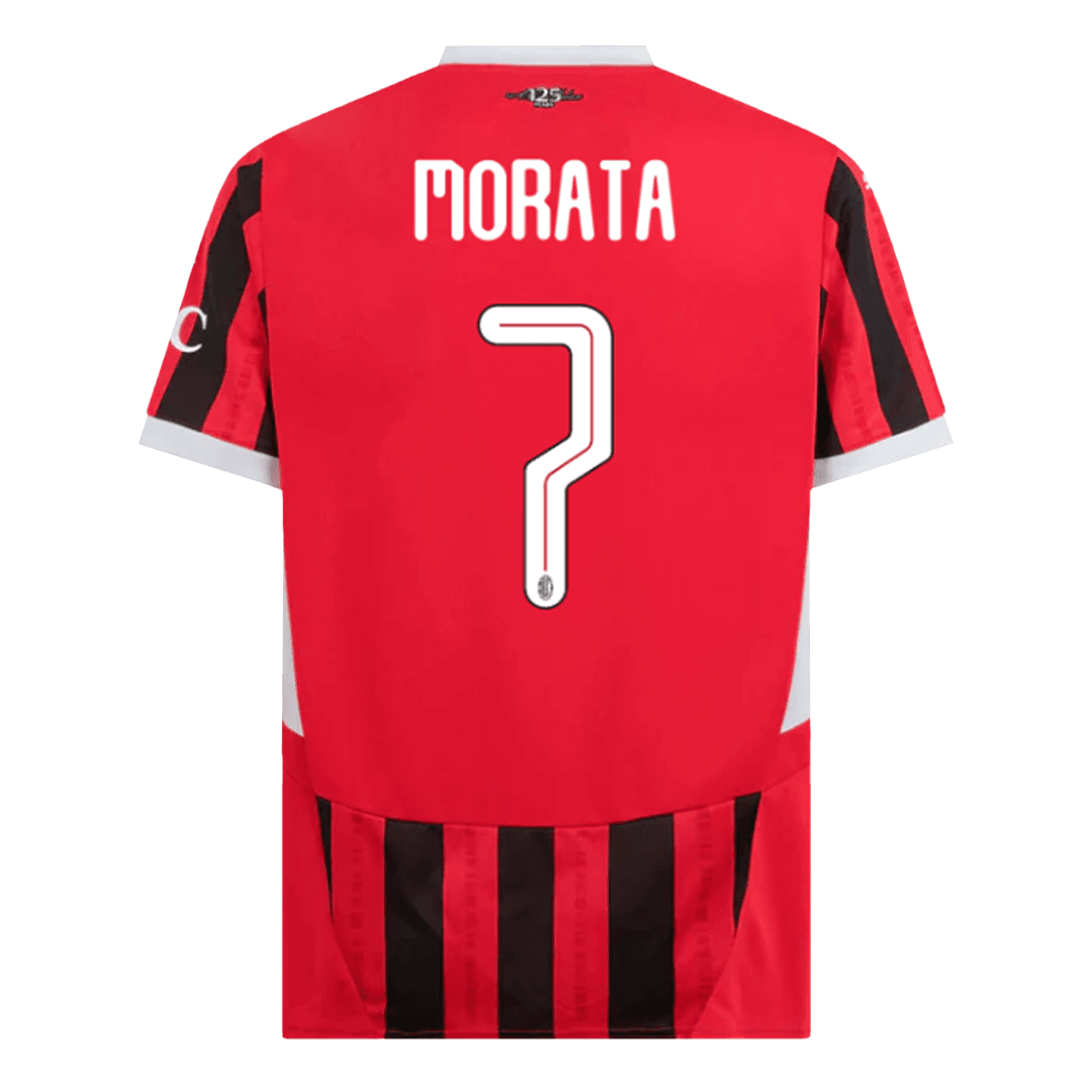 MORATA #7 Męska koszulka domowa AC Milan 2024/25 - UCL