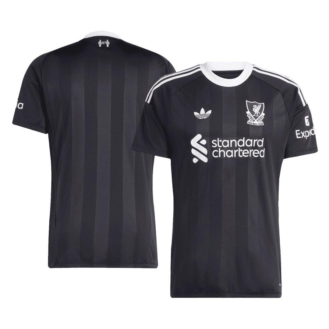 Męska Koszulka Bramkarska Liverpool 2025/26 - Czarny - Topowe Koszulki Pilkarskie Sklep Internetowy