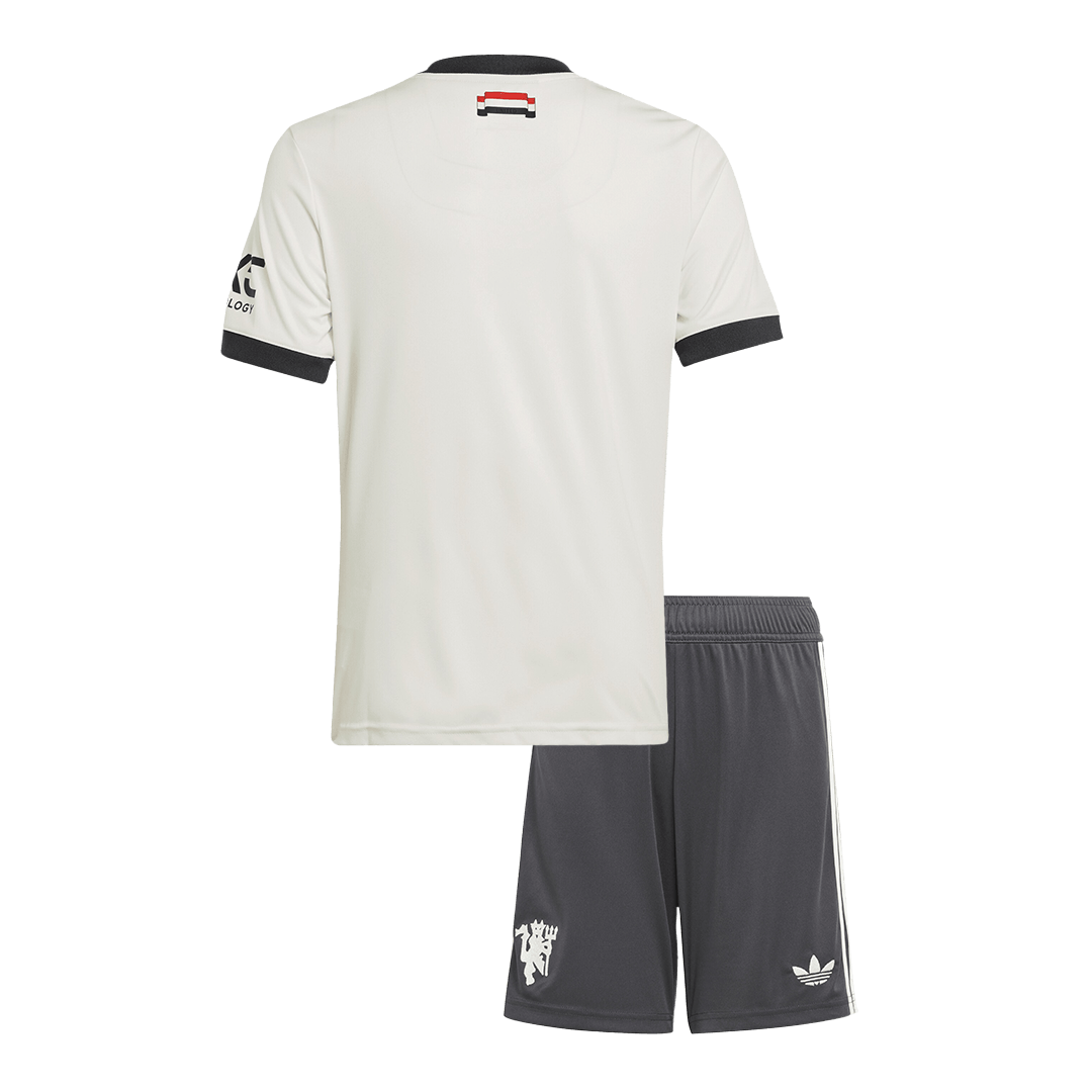 Dziecięca koszulka piłkarska Manchester United Third Away (koszulka+spodenki) 2024/25