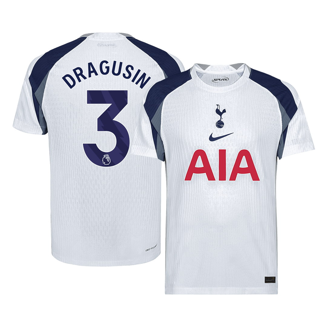Męska Koszulka Domowa Tottenham Hotspur DRAGUSIN #3 Wersja Piłkarska 2025/26 - Slim Fit