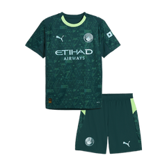 Dziecięcy Zestaw Manchester City (Koszulka+Spodenki) 2025/26