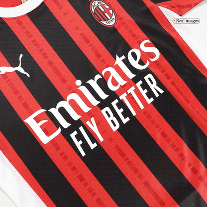 Męska wersja piłkarza RAFA LEÃO #10 AC Milan Koszulka domowa piłkarska 2024/25 - Slim Fit