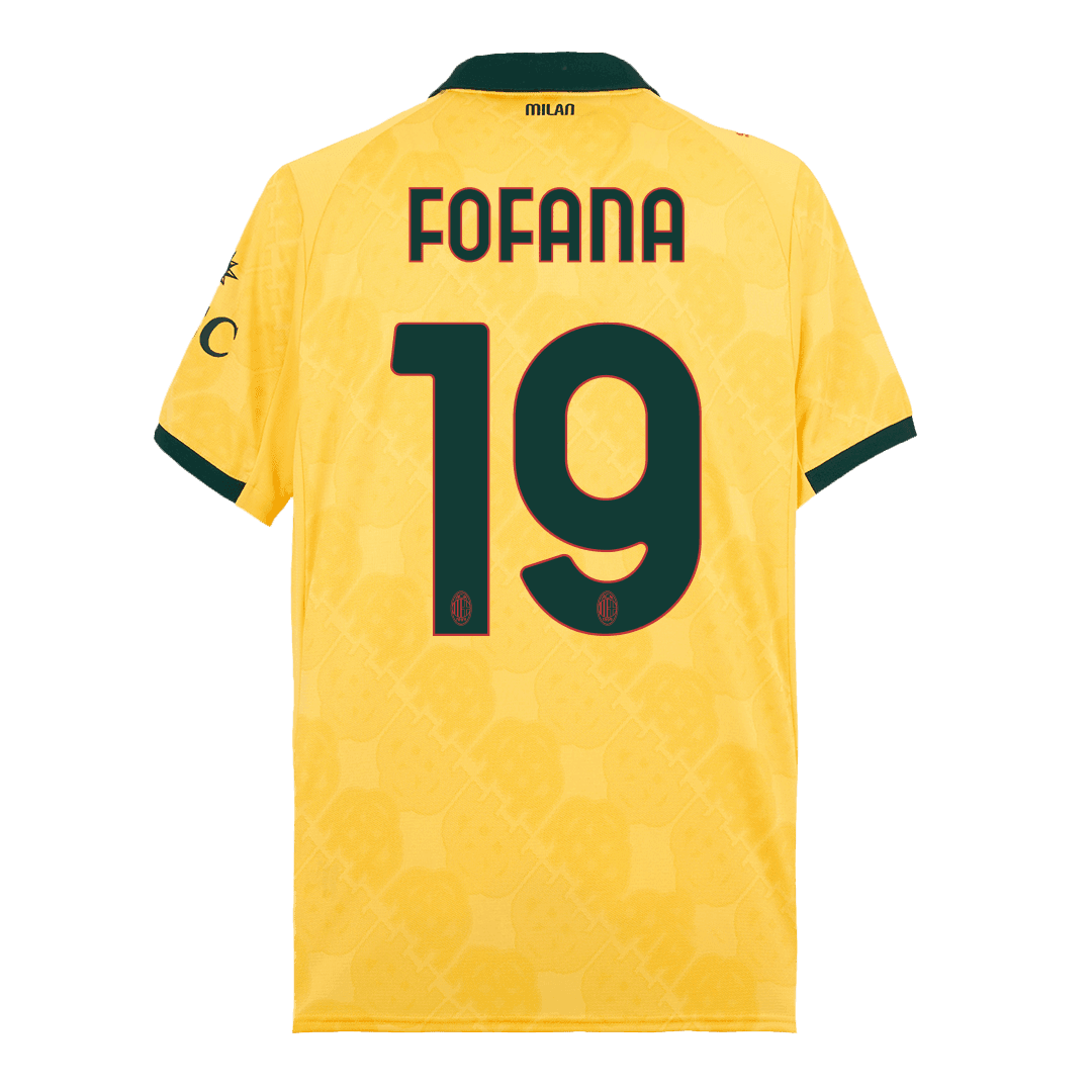 Męska Koszulka Trzecia Wyjazdowa AC Milan FOFANA #19 2025/26 - Topowe Koszulki Pilkarskie Sklep Internetowy