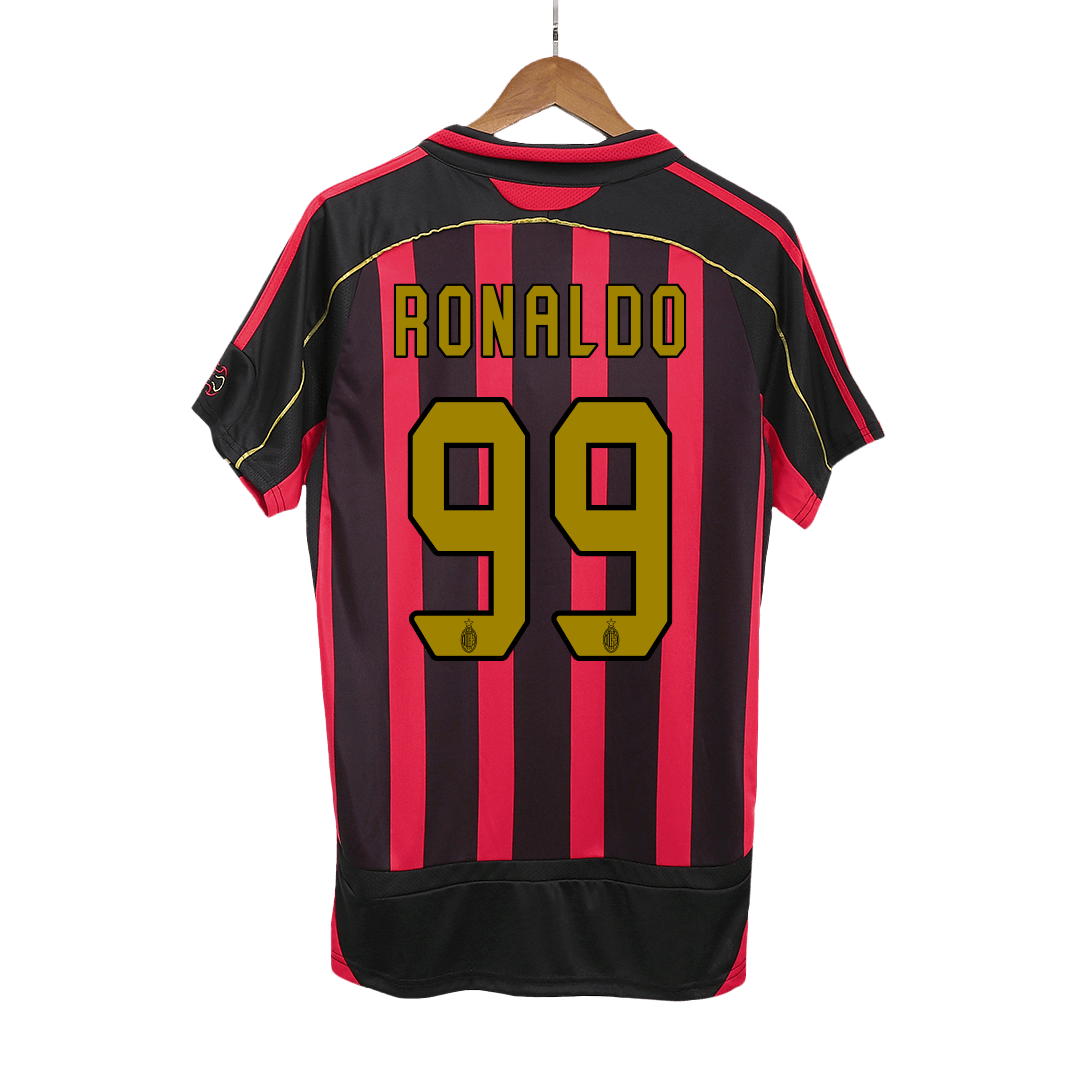 Męska koszulka retro AC Milan 06/07 domowa RONALDO #99