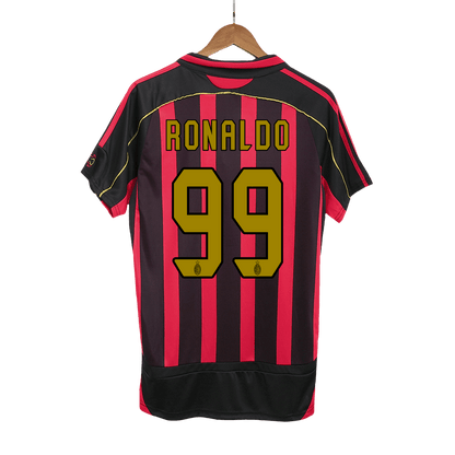 Męska koszulka retro AC Milan 06/07 domowa RONALDO #99