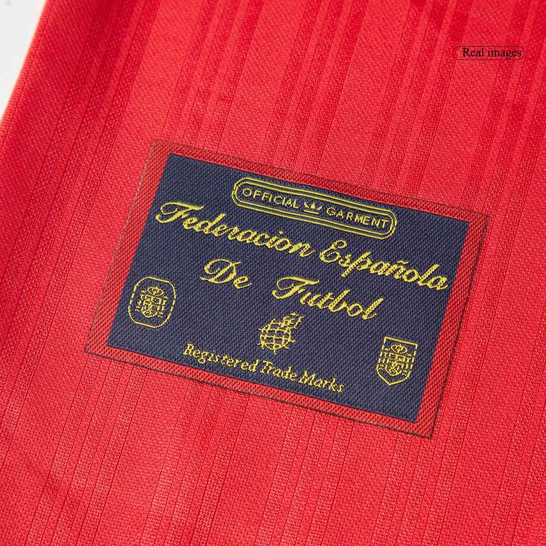 Męska Koszulka Retro Domowa Spain 1996 - Topowe Koszulki Pilkarskie Sklep Internetowy