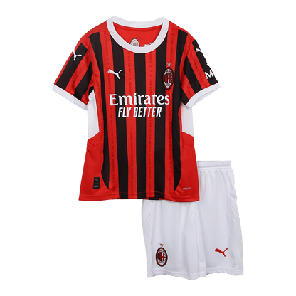 AC Milan Dziecięcy Strój Piłkarski Domowy 2024/25 (Koszulka + Spodenki)