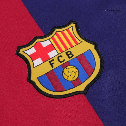 Camiseta de local del Barcelona 2024/25 LEWANDOWSKI #9 - Logotipo de Spotify sin texto