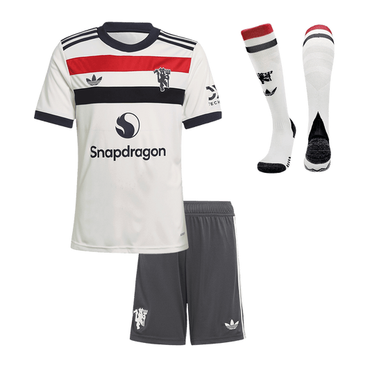 Dziecięcy zestaw koszulek piłkarskich Manchester United Third Away (koszulka+spodenki+skarpety) 2024/25