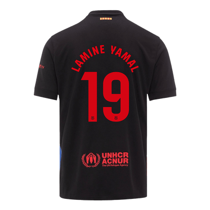 Camiseta de visitante del Barcelona 2024/25 LAMINE YAMAL #19 - Logotipo de Spotify sin texto