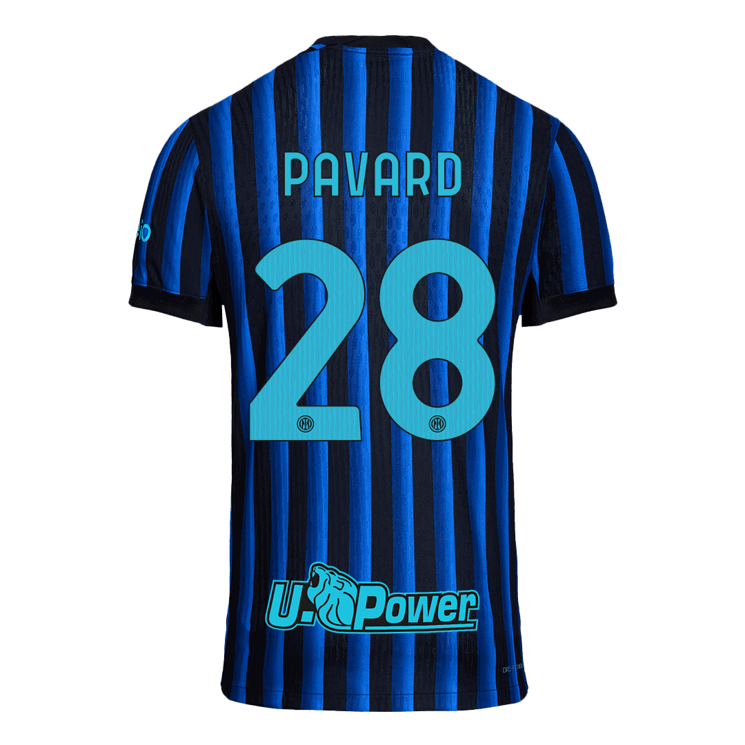 Męska Koszulka Domowa Inter Milan PAVARD #28 Wersja Piłkarska 2025/26 - Slim Fit - Topowe Koszulki Pilkarskie Sklep Internetowy