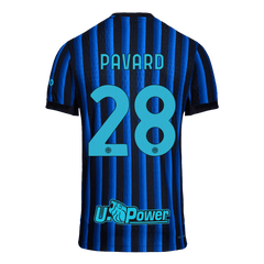 Męska Koszulka Domowa Inter Milan PAVARD #28 Wersja Piłkarska 2025/26 - Slim Fit - Topowe Koszulki Pilkarskie Sklep Internetowy