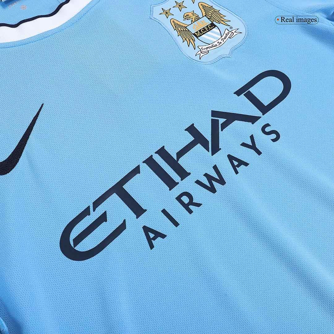 Męska Koszulka Retro Domowa Manchester City 2013/14 - Topowe Koszulki Pilkarskie Sklep Internetowy