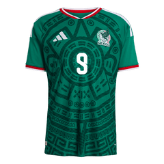 Męska Koszulka Domowa Mexico Raúl #9 Wersja Piłkarska World Cup 2026 - Slim Fit