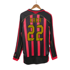 Męska koszulka piłkarska z długim rękawem Retro KAKA' #22 2006/07 AC Milan Home - Topowe Koszulki Pilkarskie Sklep Internetowy