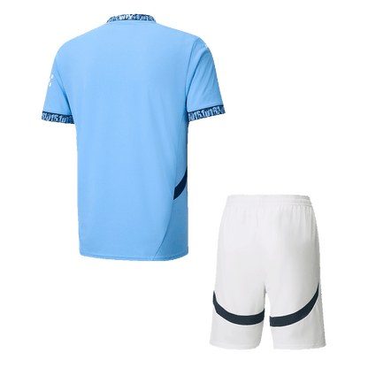 Męska Wysokiej jakości komplet koszulek piłkarskich Manchester City Home (koszulka + spodenki) 2024/25