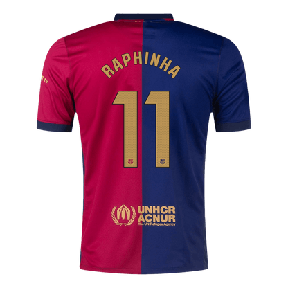 Camiseta de local del Barcelona 2024/25 LEWANDOWSKI #9 - Logotipo de Spotify sin texto