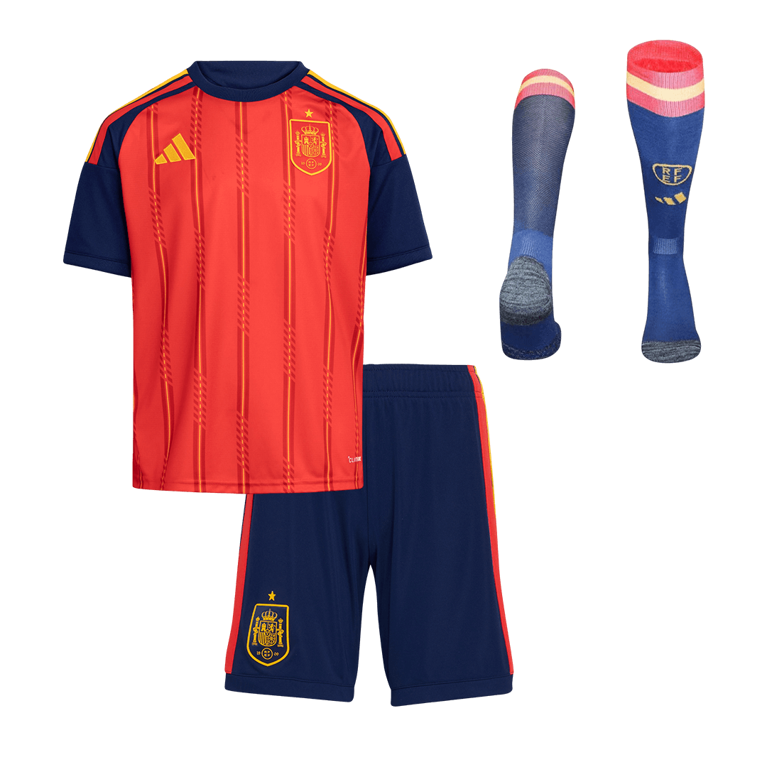 Dziecięcy Zestaw Domowa Spain (Koszulka + Spodenki + Skarpety) World Cup 2026