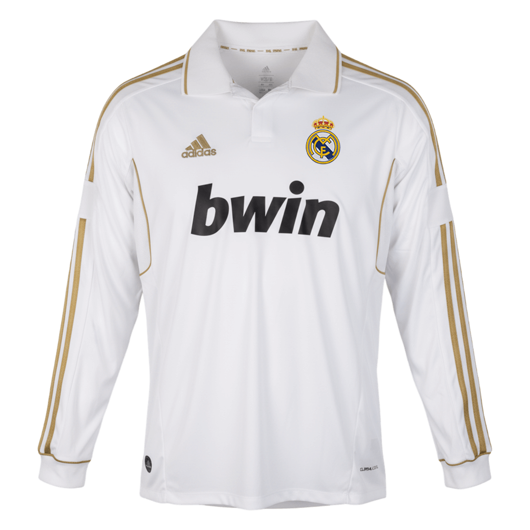 Męska Koszulka Retro Domowa Real Madrid 2011/12 z Długim Rękawem
