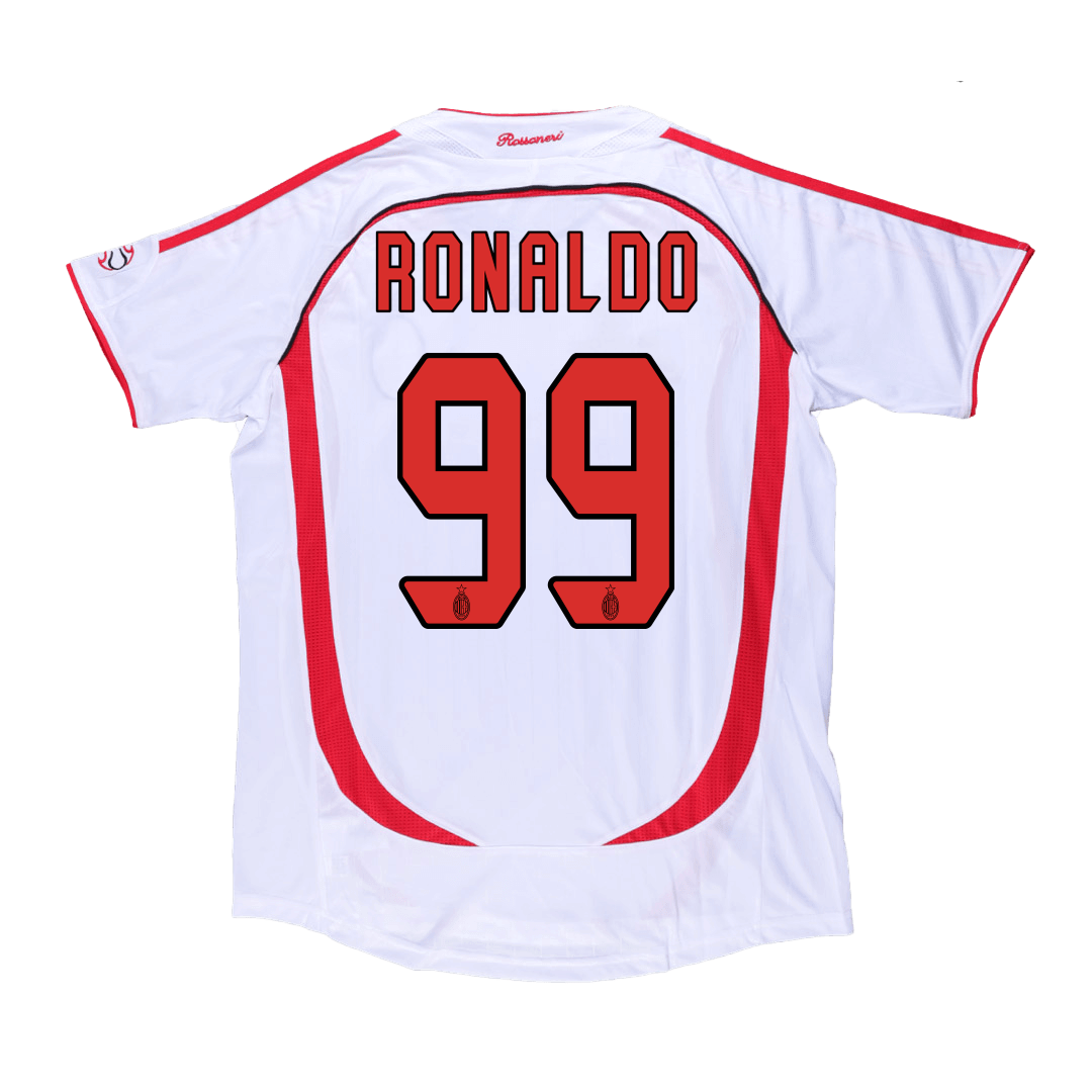 Męska koszulka wyjazdowa Retro RONALDO #99 2006/07 AC Milan - UCL