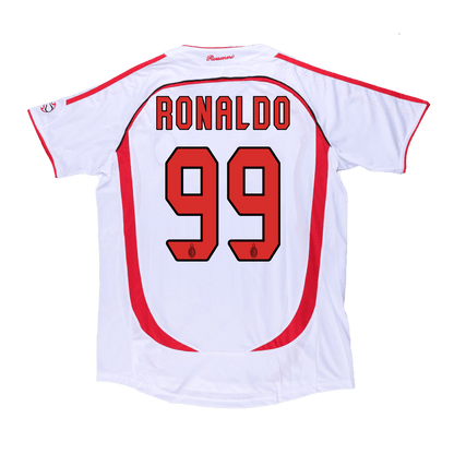 Męska koszulka wyjazdowa Retro RONALDO #99 2006/07 AC Milan - UCL