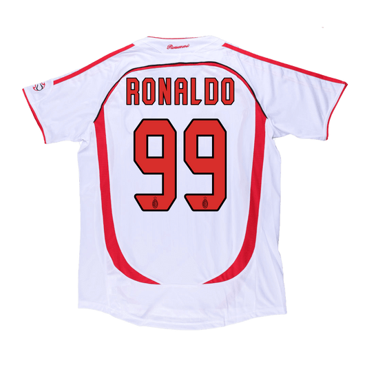 Męska koszulka wyjazdowa Retro RONALDO #99 2006/07 AC Milan - UCL