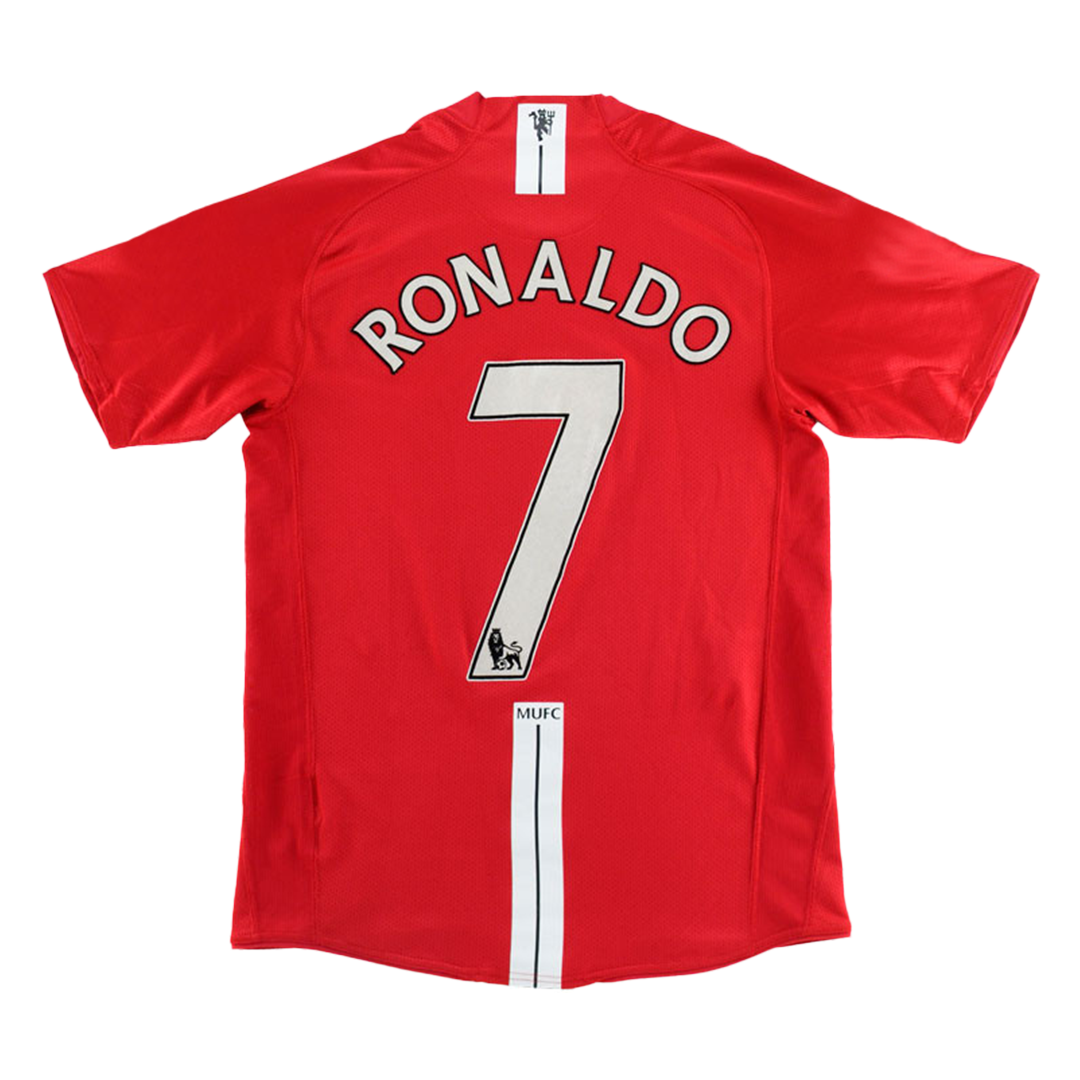 Męska retro koszulka piłkarska RONALDO #7 Manchester United domowa z sezonu 2007/08