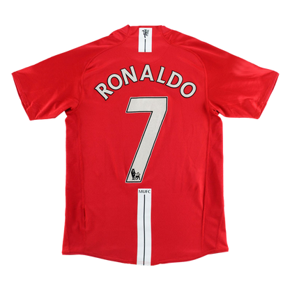 Męska retro koszulka piłkarska RONALDO #7 Manchester United domowa z sezonu 2007/08