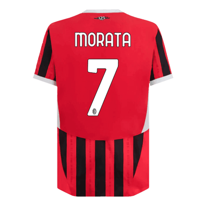 Męska wersja MORATA #7 AC Milan Koszulka domowa piłkarska 2024/25 - Slim Fit