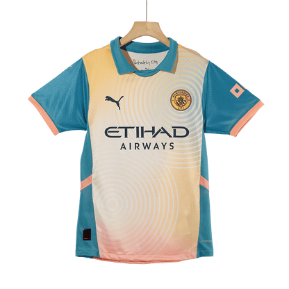 Męska Wersja zawodnika Wysokiej jakości koszulka piłkarska Manchester City Fourth Away 2024/25- Zdecydowanie City (UCL)