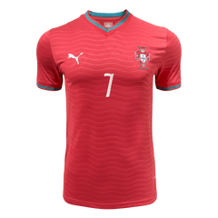 Męska Koszulka Domowa Portugal RONALDO #7 Wersja Piłkarska World Cup 2026 - Slim Fit