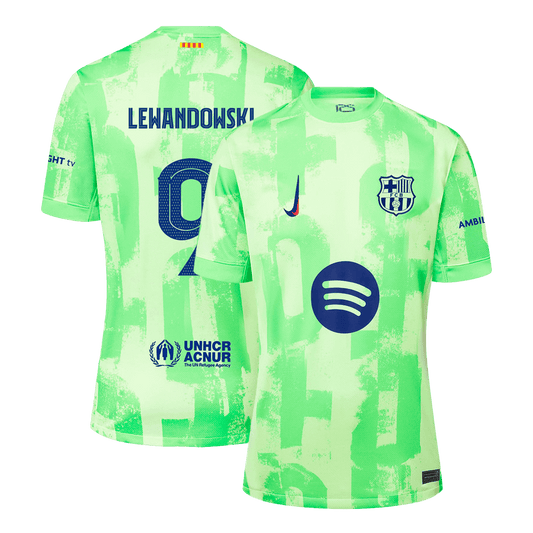 Barcelona third away jersey 2024/25 LEWANDOWSKI #9 - UCL (Spotify Logo Without Text)