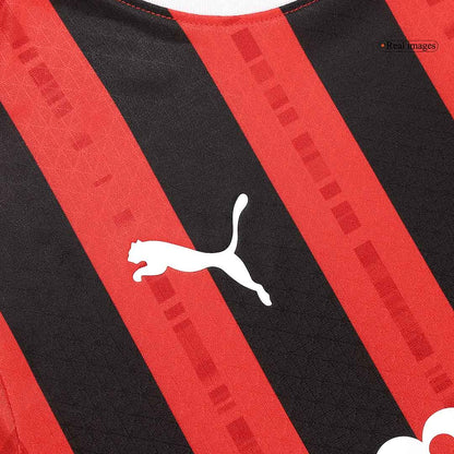 Męska wersja piłkarza RAFA LEÃO #10 AC Milan Koszulka domowa piłkarska 2024/25 - UCL - Slim Fit