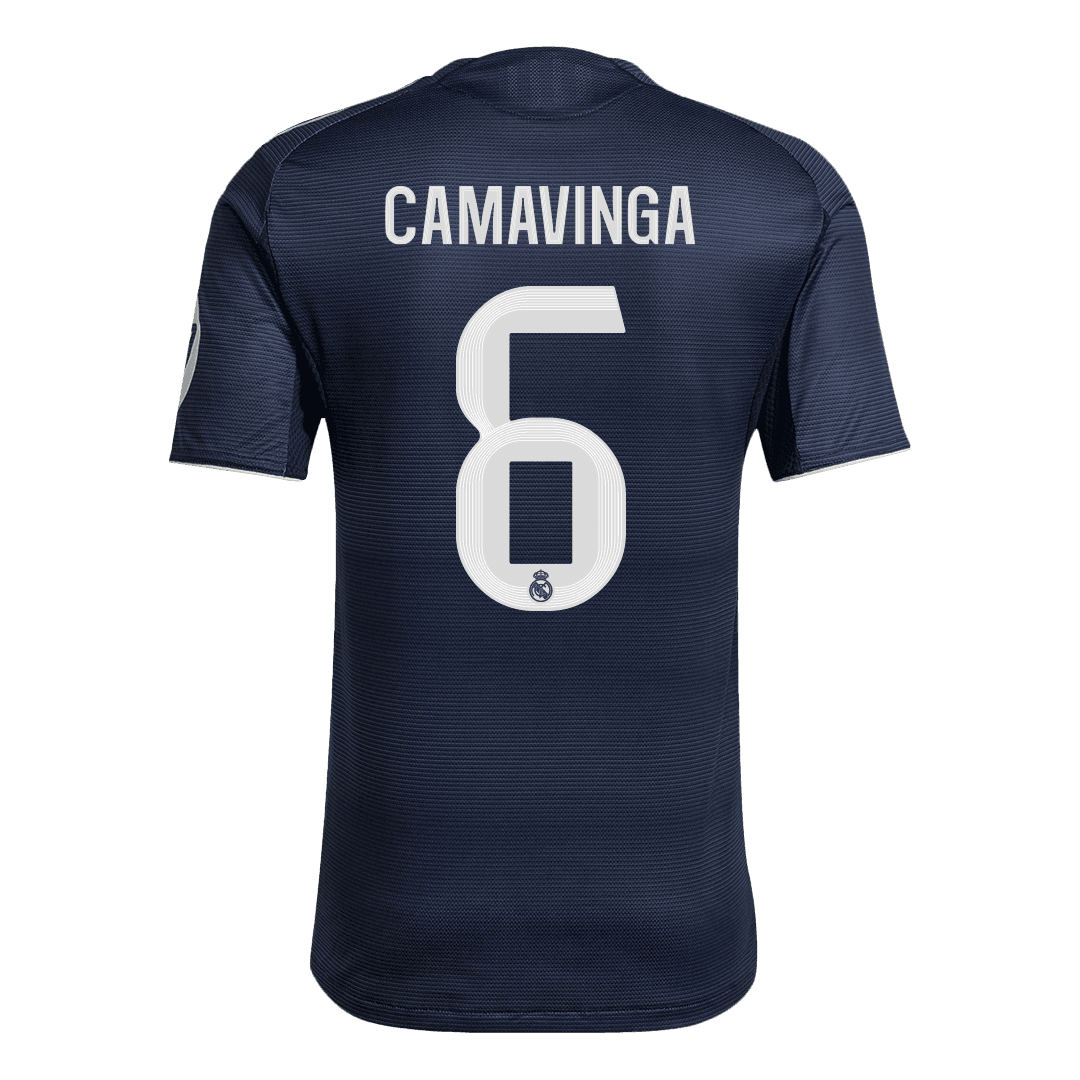 Męska Koszulka Wyjazdowa Real Madrid CAMAVINGA #6 Wersja Piłkarska 2025/26 - Slim Fit - Topowe Koszulki Pilkarskie Sklep Internetowy