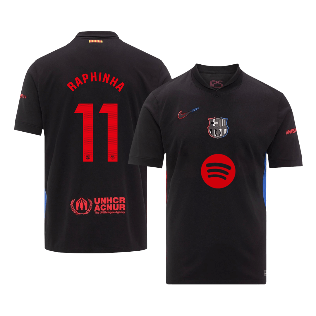 Camiseta de visitante del Barcelona 2024/25 LEWANDOWSKI #9 - Logotipo de Spotify sin texto