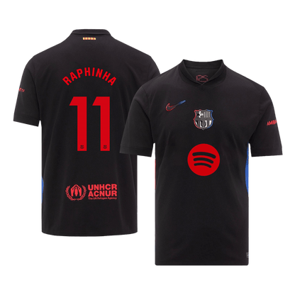 Camiseta de visitante del Barcelona 2024/25 LEWANDOWSKI #9 - Logotipo de Spotify sin texto