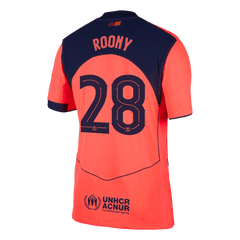 Auswärtstrikot des FC Barcelona für Herren, drittes Auswärtstrikot ROONY #28, Saison 2025/26, Fußballversion – Slim Fit