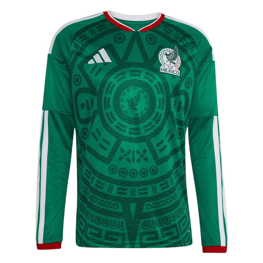 Męska Koszulka Domowa Mexico 2026 z Długim Rękawem - World Cup