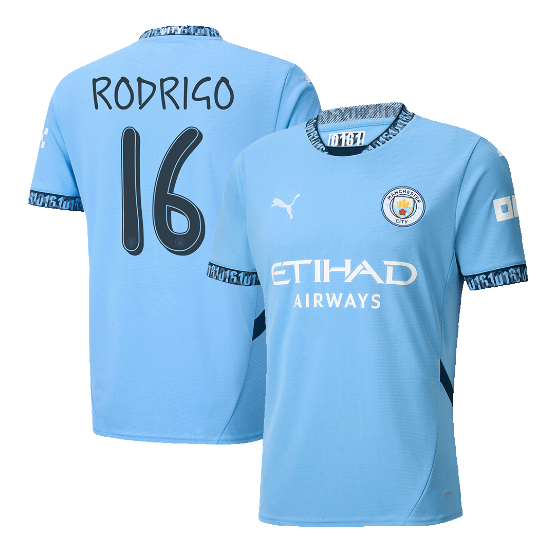 RODRIGO #16 Camiseta de fútbol local Manchester City 2024/25 - UCL