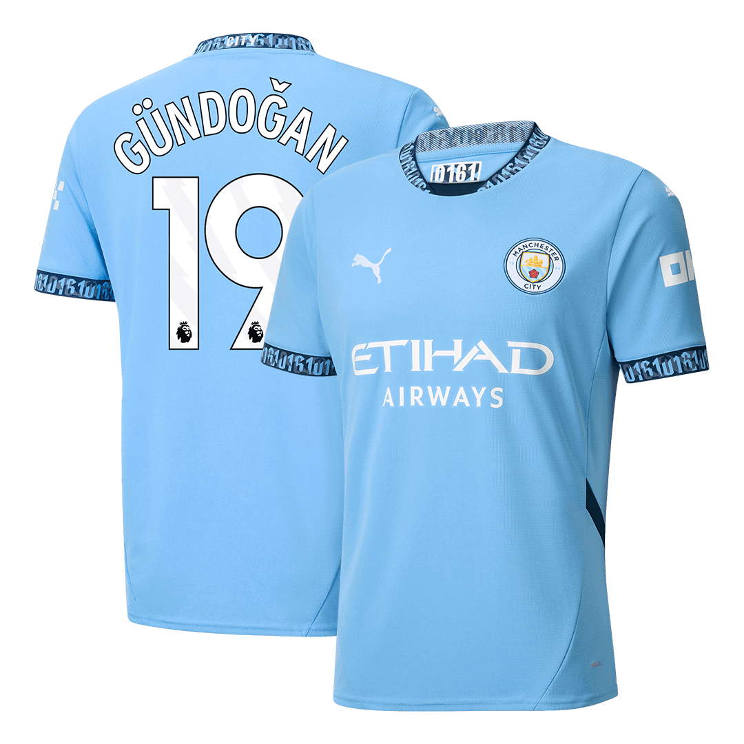 GÜNDOĞAN #19 Manchester City Home 2024/25 Football Shirt