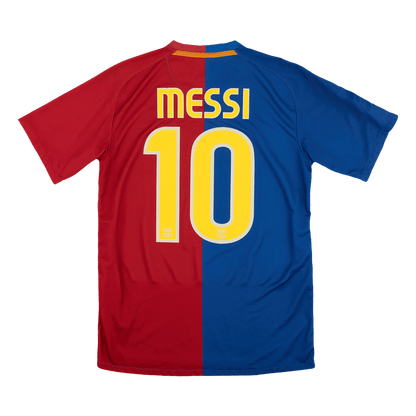 MESSI #10 Męska retro koszulka piłkarska Barcelona domowa z sezonu 08/09 - UCL