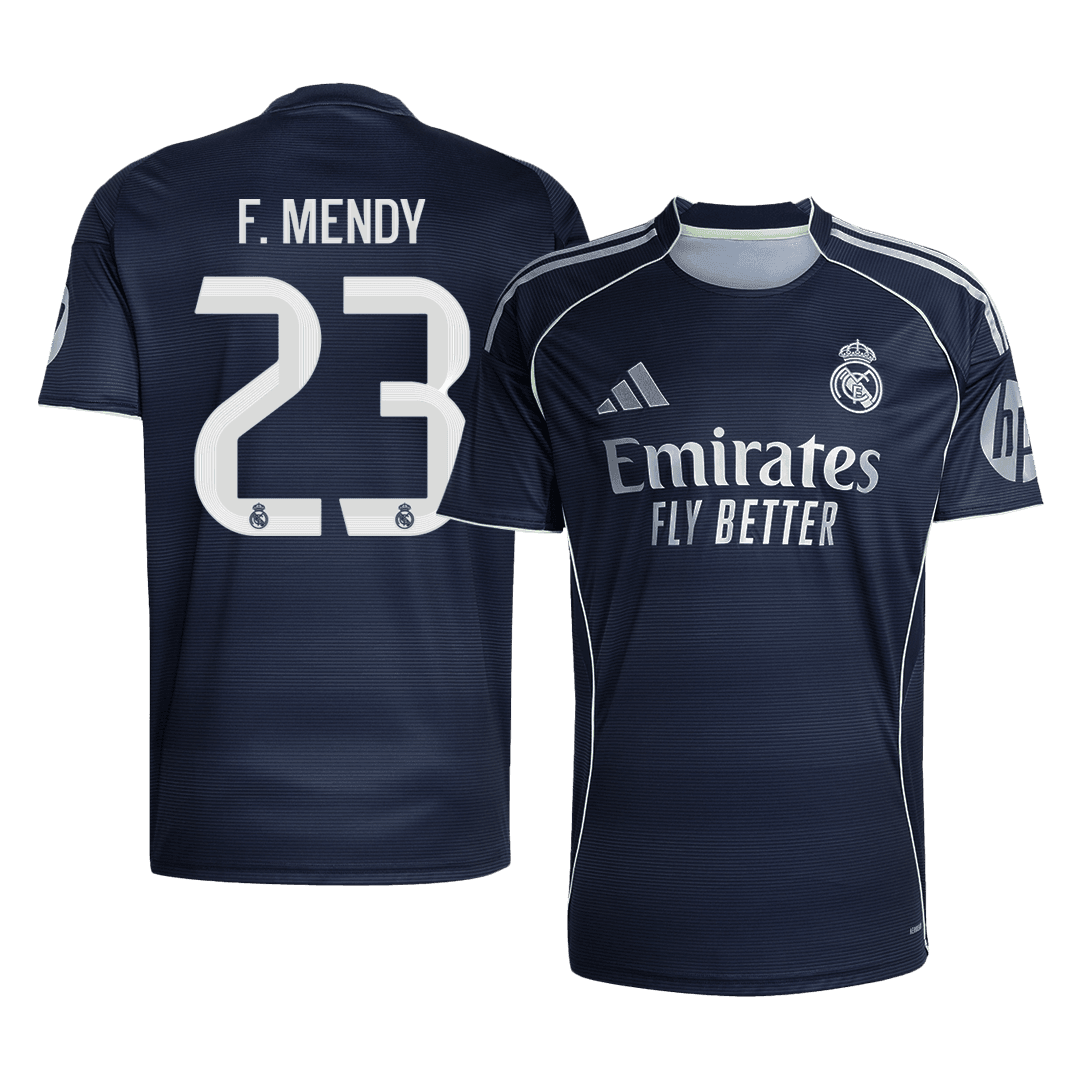 Męska Koszulka Wyjazdowa Real Madrid F.MENDY #23 2025/26 - Topowe Koszulki Pilkarskie Sklep Internetowy