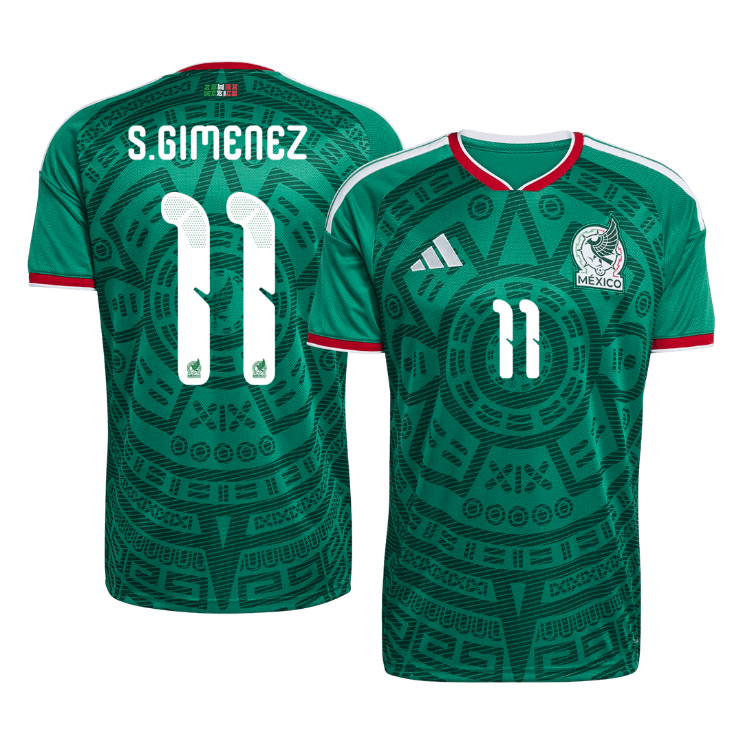 Męska Koszulka Domowa Mexico S.GIMENEZ #11 World Cup 2026