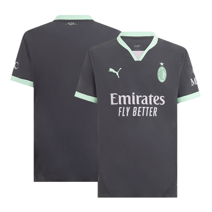 Męska wersja piłkarza AC Milan Trzecia wyjazdowa koszulka piłkarska 2024/25 - Slim Fit